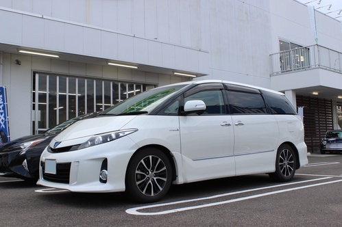 50 エスティマ ハイブリッドを TEIN車高調 でローダウン